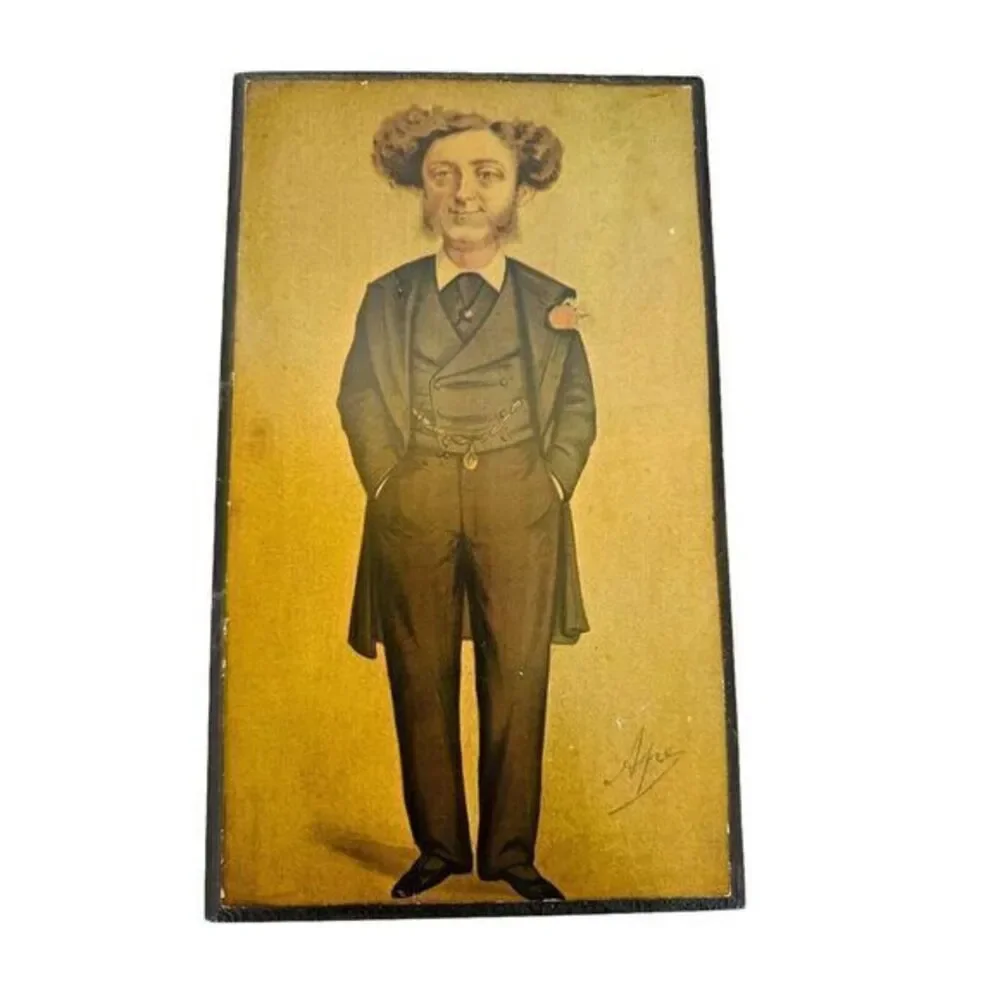 Vintage Wood Wall Plaque Of Albert Grant By Fine Art Press See Photos 10.75